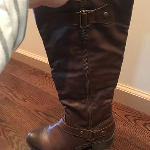 Tall brown boots